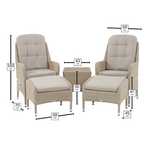Bramblecrest Tetbury 2 Seat Recliner Set in Nutmeg Rattan image 10
