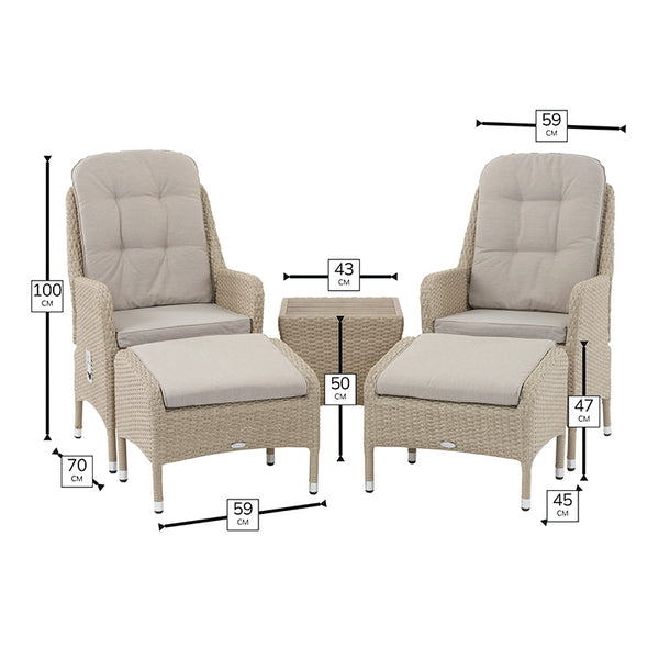 Bramblecrest Tetbury 2 Seat Recliner Set in Nutmeg Rattan image 10