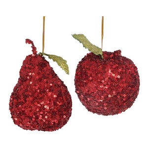 Gisela Graham Red Sparkle Fruit (Assorted Designs) image 0