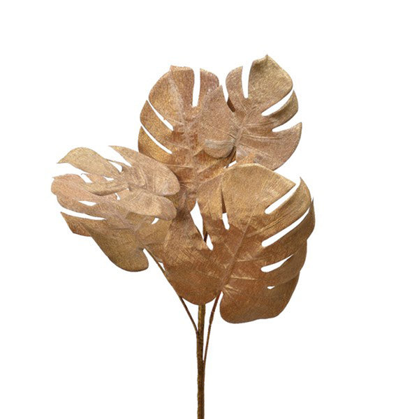 Everlands Gold Monstera Leaf Stem (72cm) image 0