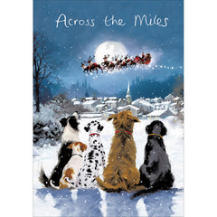 Woodmansterne Dogs Watching Father Christmas Card image 0