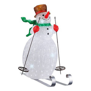 Lumineo LED Acrylic Skiing Snowman image 0