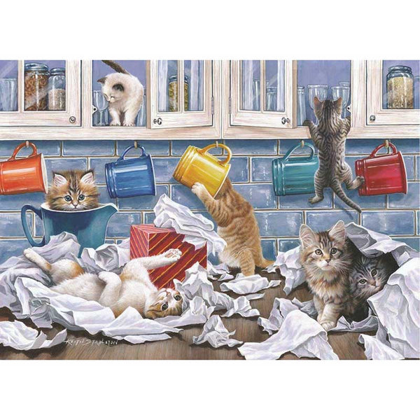 House of Puzzles Kitty Litter Big 250 Piece Jigsaw Puzzle image 0