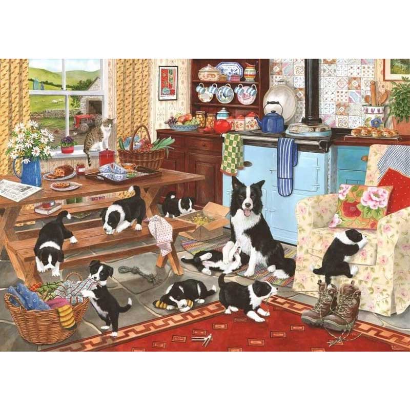 House Of Puzzles Collie Wobbles 1000 Piece Jigsaw Puzzle image 0