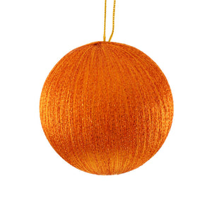 SageDecor Orange Spun Metallic Bauble image 0