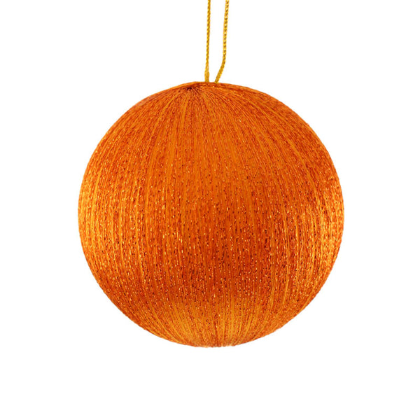 SageDecor Orange Spun Metallic Bauble image 0