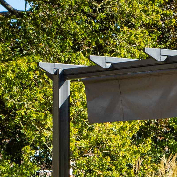 Hartman Roma Rectangular Grey Pergola with Grey Canopy (4m x 3m) image 4