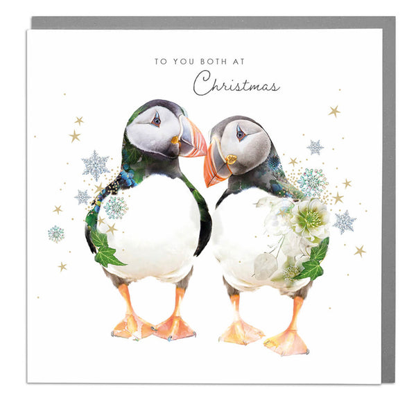 Lola Designs Both of You Puffin Christmas Card image 0