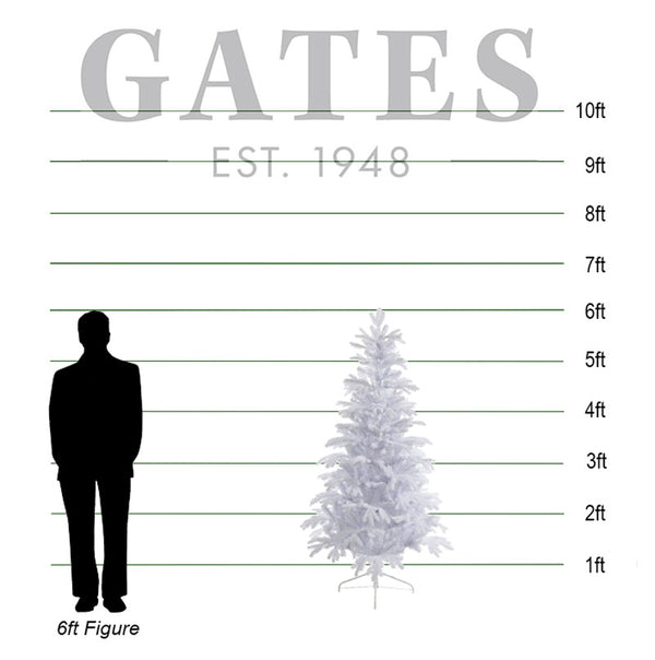Everlands Frosted White Sunndal Fir Artificial Christmas Tree - 6ft image 1