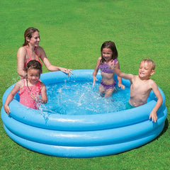 Intex Inflatable Crystal Blue 3 Ring Paddling Pool image 0