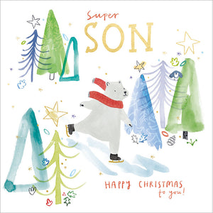 Woodmansterne Polar Bear Son Christmas Card image 0