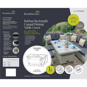 Bramblecrest Cover for Rattan Rectangular 150cm x 90cm Table image 1