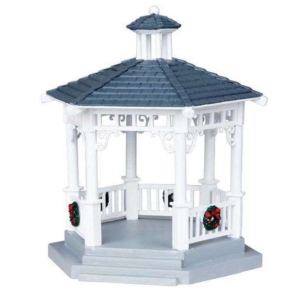 Lemax Plastic Gazebo with Decorations (Set of 6) image 0