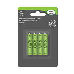 Smart Solar AAA Ni-MH Rechargeable Batteries (Pack of 4) image 0