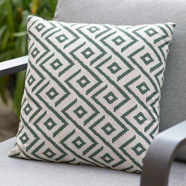 Bramblecrest Square Scatter Cushion, 45 x 45cm - Green Geometric image 0