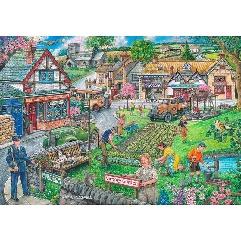 House of Puzzles Wartime Green 1000 Piece Jigsaw Puzzle image 0
