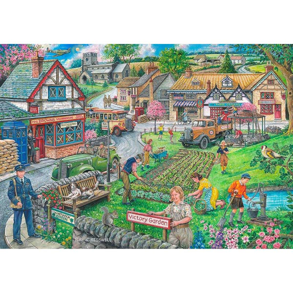 House of Puzzles Wartime Green 1000 Piece Jigsaw Puzzle image 0
