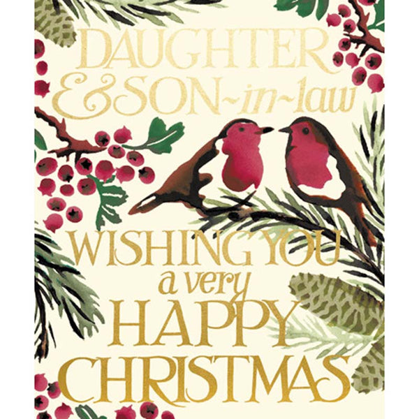 Woodmansterne Daughter & Son-in-law Robin Christmas Card image 0