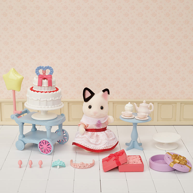 Sylvanian Families Party Time Playset - Tuxedo Cat Girl image 0