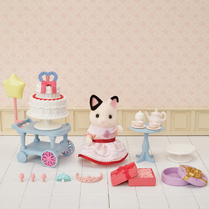 Sylvanian Families Party Time Playset - Tuxedo Cat Girl image 1