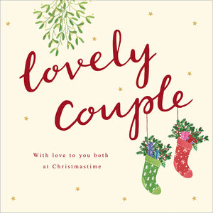 Woodmansterne Heart with Mistletoe Special Couple Christmas Card image 0