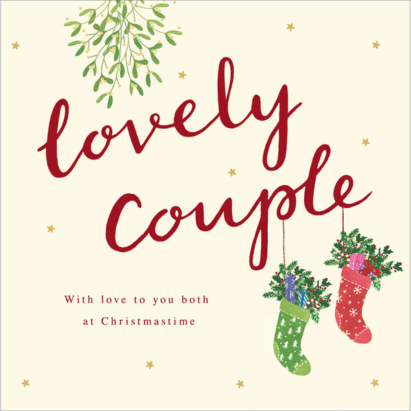 Woodmansterne Heart with Mistletoe Special Couple Christmas Card image 0