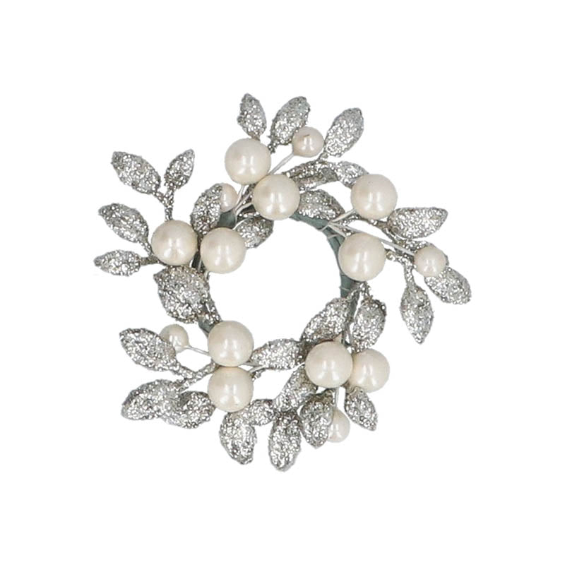 Gisela Graham Glitter & Pearl Candle Ring