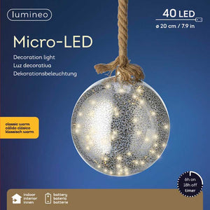 Lumineo Micro LED Hanging Glass Ball image 2