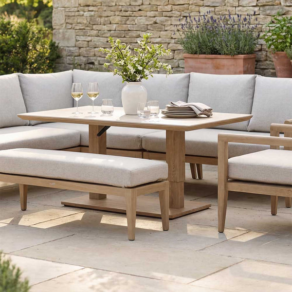 Bramblecrest Maine 8-Seat L-Shape Modular Sofa Set with Height Adjustable Table image 2