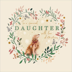 Woodmansterne Dog Daughter Christmas Card image 0
