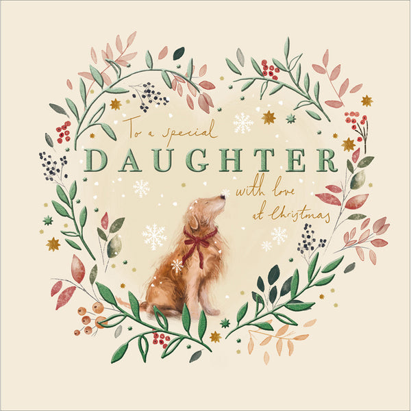 Woodmansterne Dog Daughter Christmas Card image 0