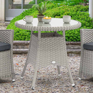 Bramblecrest Wentworth Bistro Set in Pewter Rattan image 2