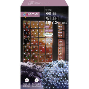 Premier 360 Multi-Action LED Net Lights - White image 1