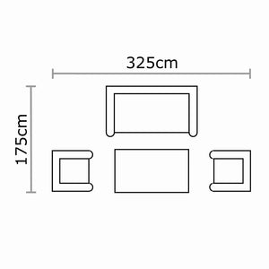 Bramblecrest Zurich Garden Lounge Set in Mocha with Rectangular Tree-Free Teak Coffee Table image 5