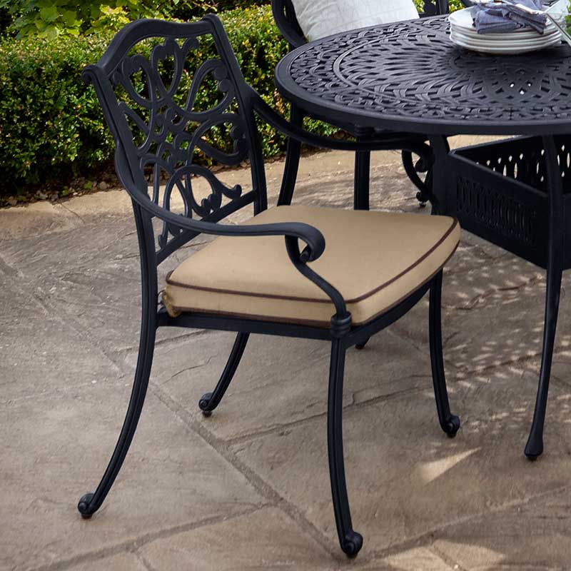 Hartman Capri 6 Seat Outdoor Dining Set in Bronze with Oval Table, Parasol & Base image 0