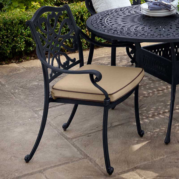 Hartman Capri 6 Seat Outdoor Dining Set in Bronze with Oval Table, Parasol & Base image 1