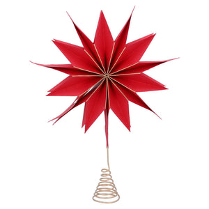 Gisela Graham Red Paper Tree Top Star image 0