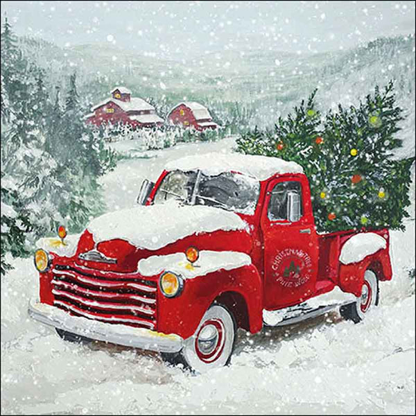 Ambiente Paper Napkins - Christmas Truck (Pack of 20) image 0