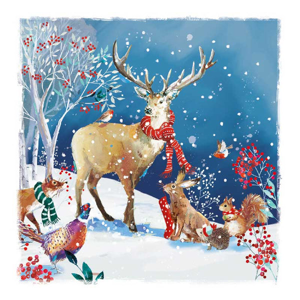 Ling Design Charity Christmas Cards - Walking Home For Christmas Stag  (Pack of 6) image 0