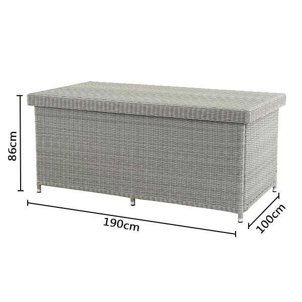 Bramblecrest Monterey Dove Grey Cushion Storage Box with Liner - Large image 6