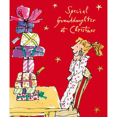 Woodmansterne Pressie Grandaughter Christmas Card image 0