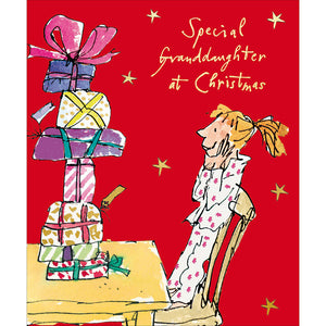 Woodmansterne Pressie Grandaughter Christmas Card image 0