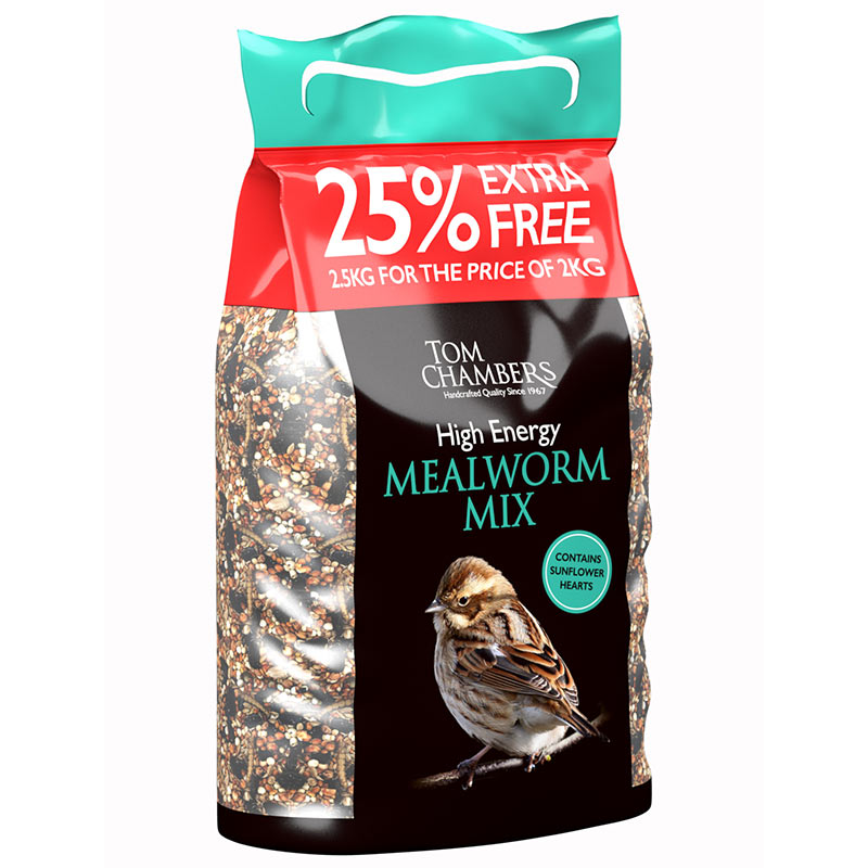 Tom Chambers High Energy Mealworm Mix (25% Extra Free) image 0