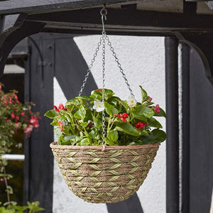 Smart Garden Faux Rattan Basket – Woodland Green (14-inch) image 0