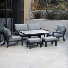 Supremo Como 6-Seat Garden Lounge Set with Height Adjustable Table image 0