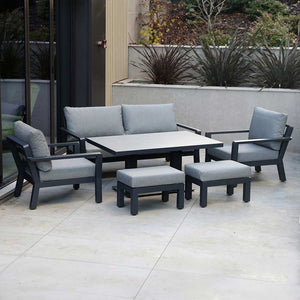 Supremo Como 6-Seat Garden Lounge Set with Height Adjustable Table image 0