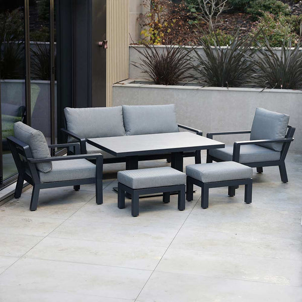 Supremo Como 6-Seat Garden Lounge Set with Height Adjustable Table image 0