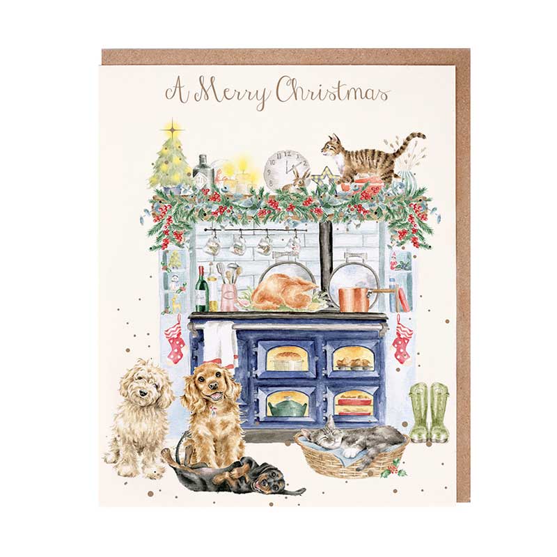 Wrendale Designs Notecard Pack - The Country Christmas Kitchen (Pack of 8) image 0