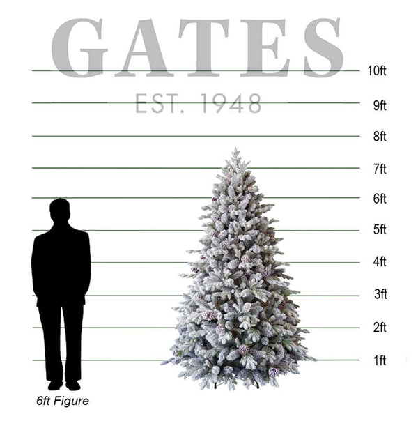 National Tree Snowy Dorchester Pine Artificial Christmas Tree - 7.5ft image 1
