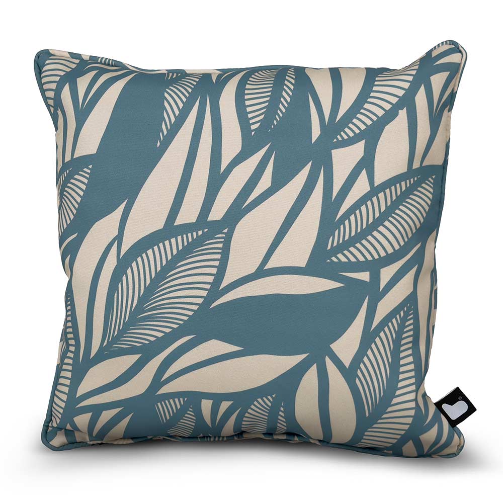 Extreme Lounging B-Cushion Poplar Leaf Art Collection, 43 x 43cm – Sea Blue image 0